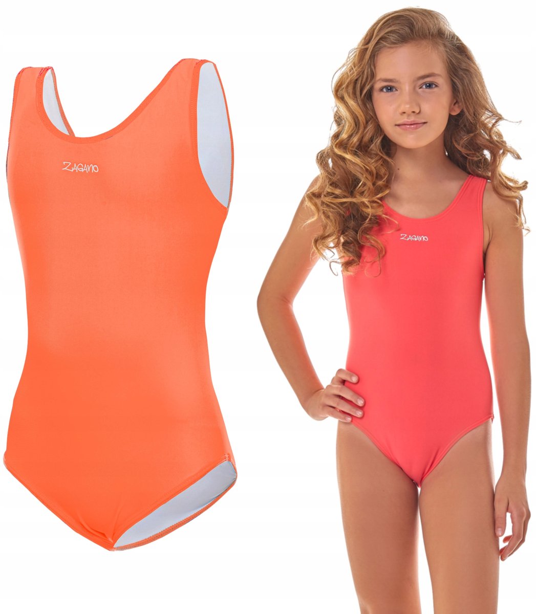 ZAGANO - Badpak Meisjes - Maat 134 - Sneldrogende - Sport Badpak - Strandshort Meisjes