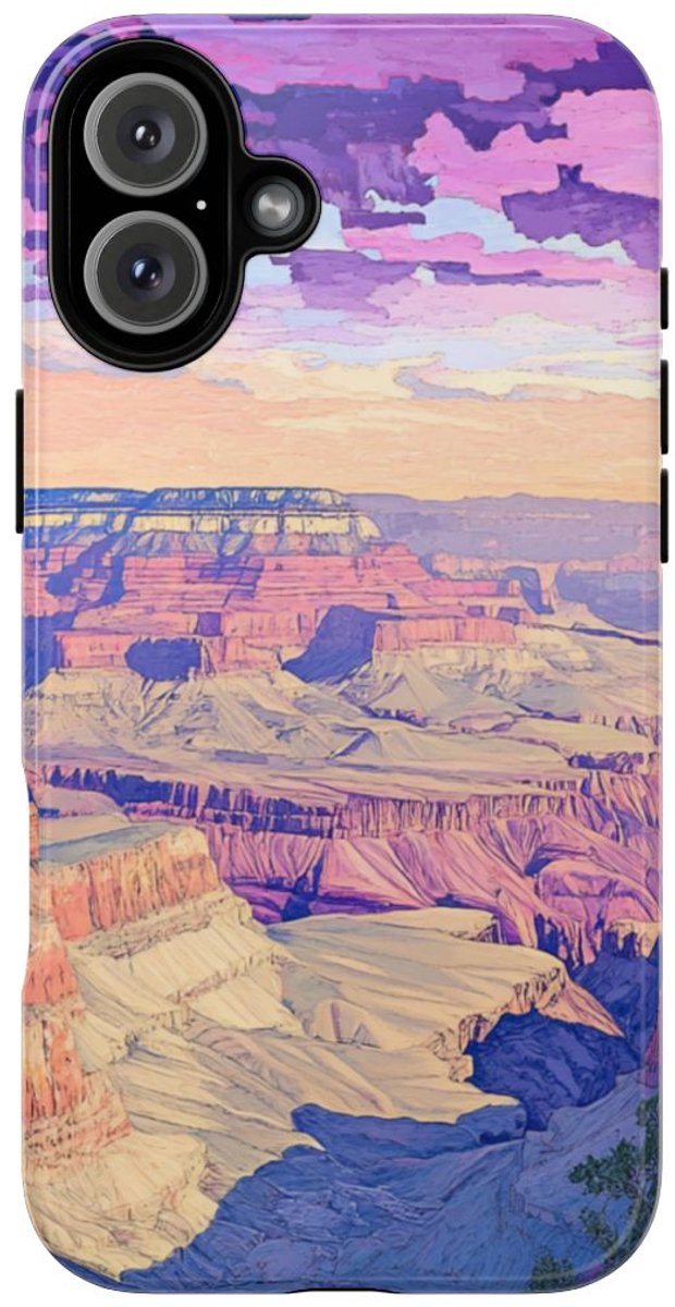 Kleurrijk Canyonlandschap – Telefoonhoesje Geschikt voor iPhone 16 Plus
