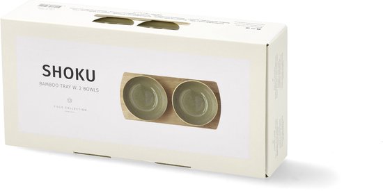 Shoku bambusový tác se dvěma mískami Pure Green
