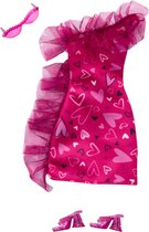 Bol.com Barbie Kleding Outfit en Accessoires - Roze Jurk met Roze Hakken en Zonnebril aanbieding