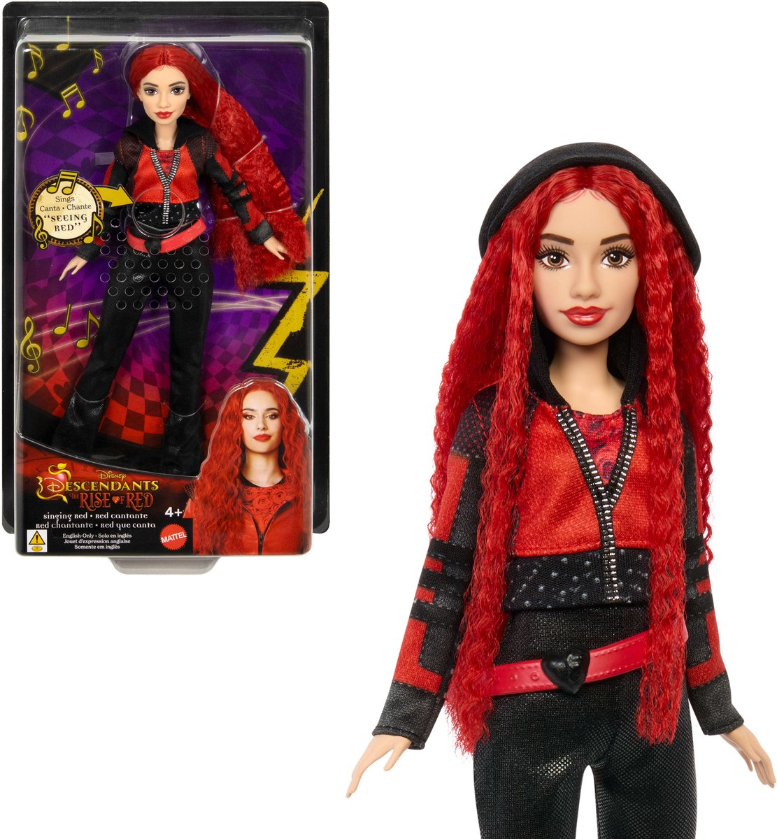 Mattel Disney pop Descendants 4 zingende Red - dochter Queen of Hearts.