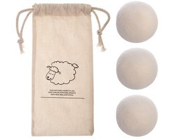 Drogerballen Wollen 7 cm 3 stuks - Droger ballen - Droogballen - Herbruikbaar - Wasdrogerballen - Energiebesparend