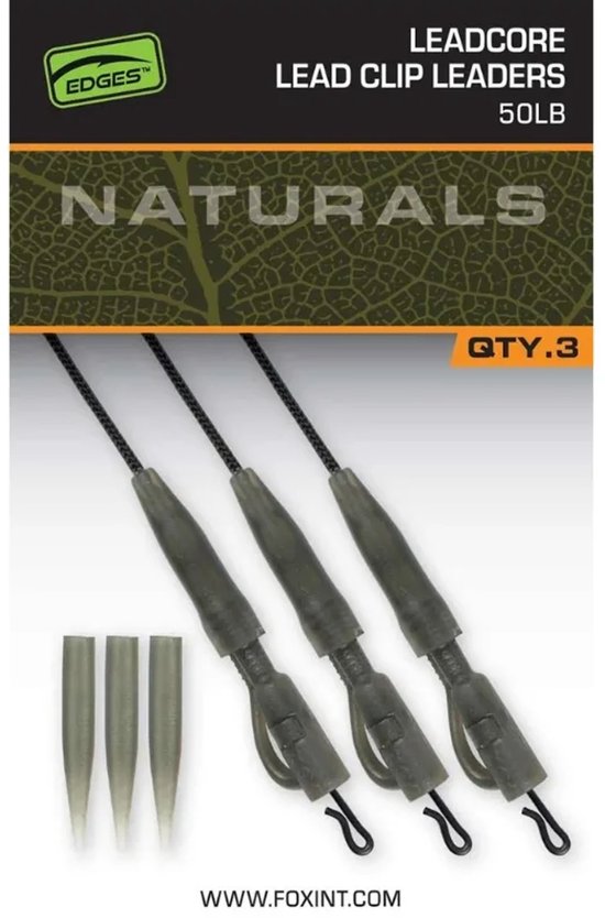 Naturals Leadcore Power Grip Lead Clip Leaders Fox — afbeelding 3