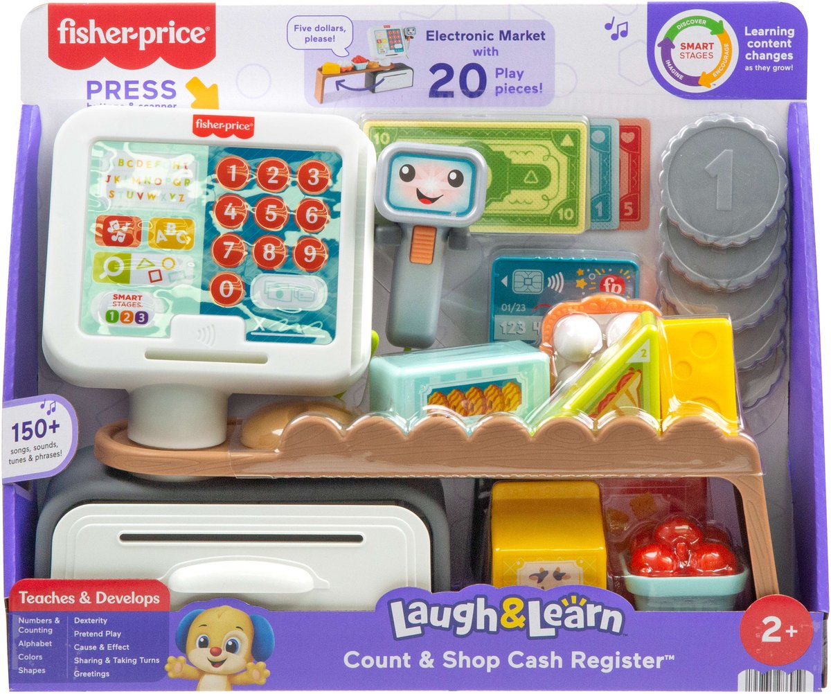 Fisher-Price Leerplezier Tellen en Shoppen - Speelgoedkassa — afbeelding 3