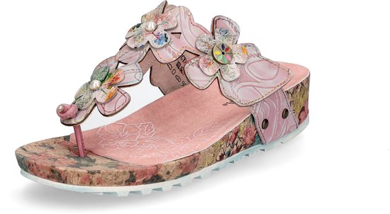 Mules femme Laura Vita roses