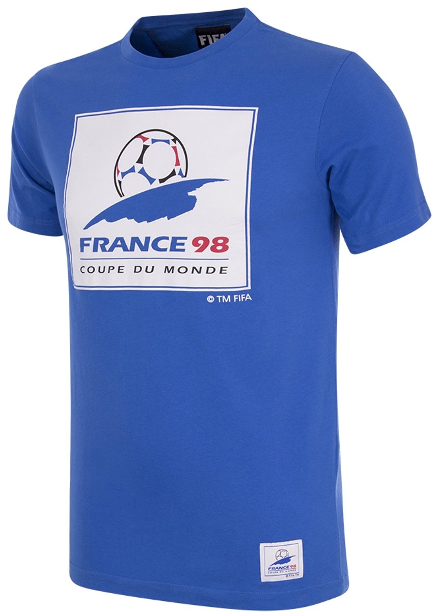 COPA - Frankrijk 1998 WK Emblem T-Shirt - Heren - Blauw - S
