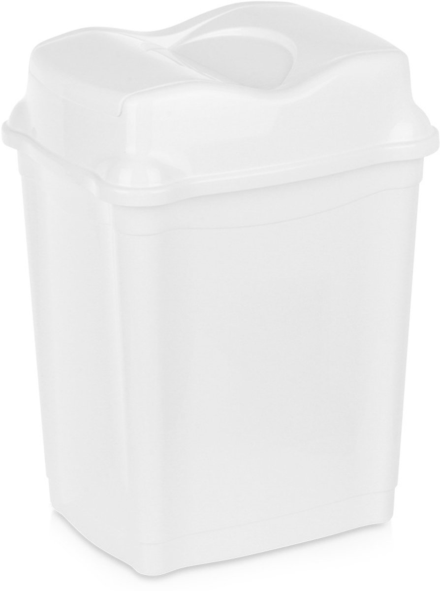 Prullenbak Plastic Wit 16 l - Afvalmand - Afvalemmer