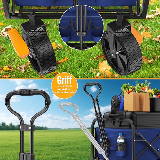 RFWR® Opvouwbare Bolderkar voor Transport en Tuinactiviteiten - Maximaal 80 kg van RFWR — afbeelding 5