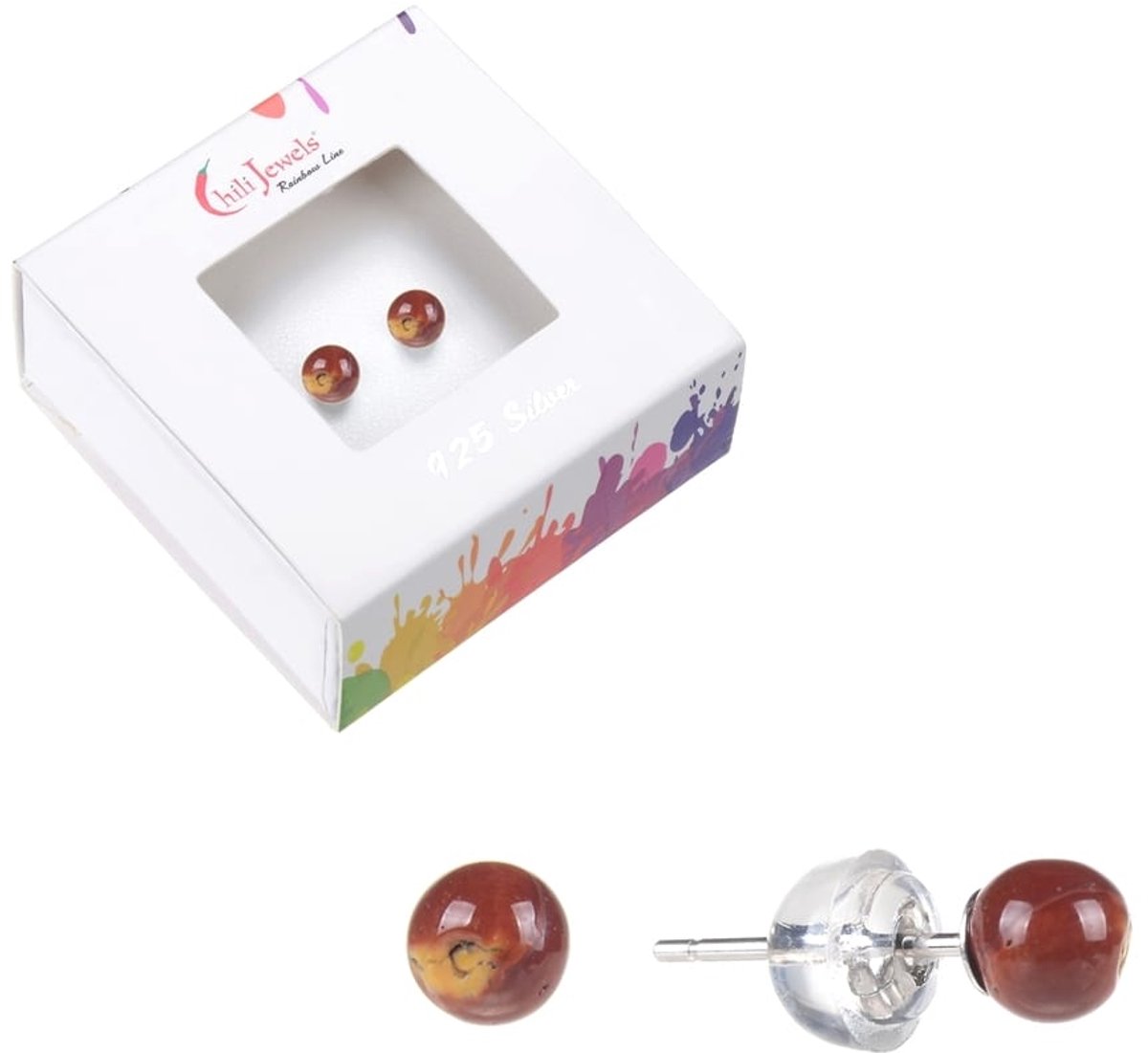 Oorbellen Mookaiet 4 mm