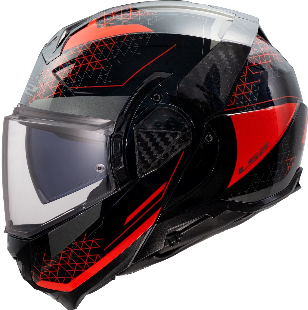 LS2 FF910 Advant II systeemhelm Astral zwart rood XS
