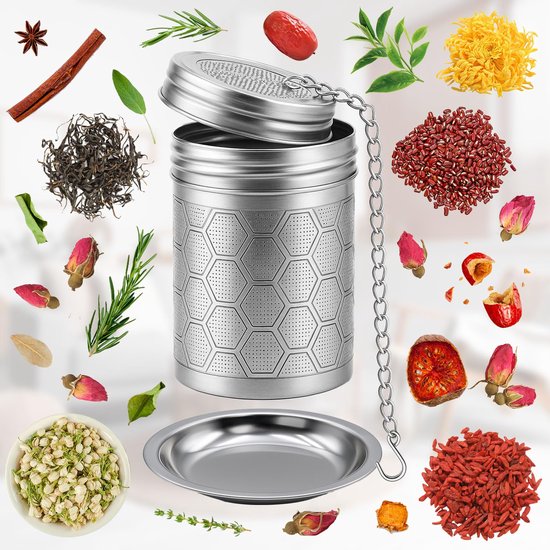 Multifunctionele clip roestvrijstalen thee bal koffie filter theebreker losse thee fijne mesh single cup thee zeef (Size : Big