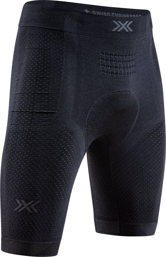 X-BIONIC XCEED Ride Liner Shorts pour hommes - sous-vêtements de cyclisme améliorant les performances avec technologie anti-transpiration et régulation de la chaleur, idéal pour toutes les conditions météorologiques - noir/gris, L