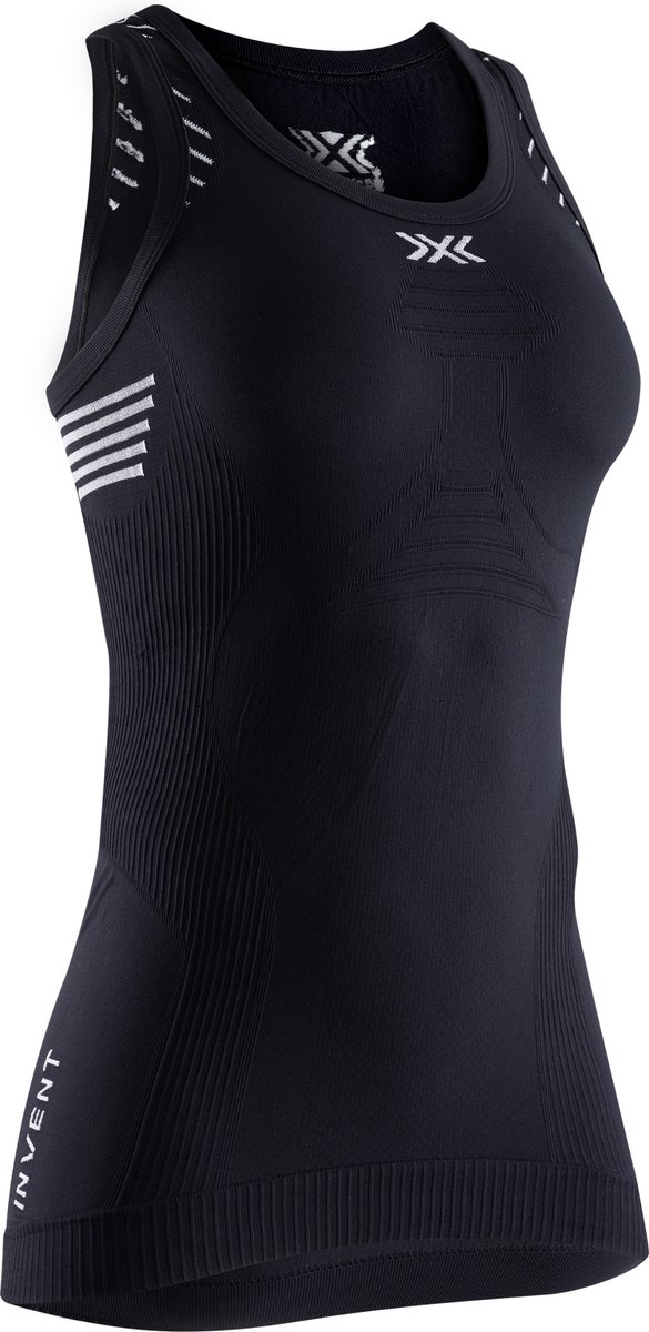 X-Bionic Invent 4.0 Mouwloos Sportshirt Dames Opal Black/Arctic White - L