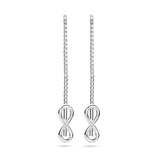 GLAMS - Boucles d'oreille longues Infinity - Argent