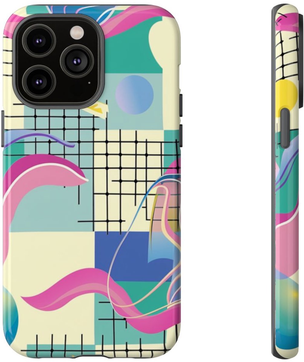 Kleurrijk Abstract Geometrisch Patroon – Telefoonhoesje Geschikt voor iPhone 14 Pro Max
