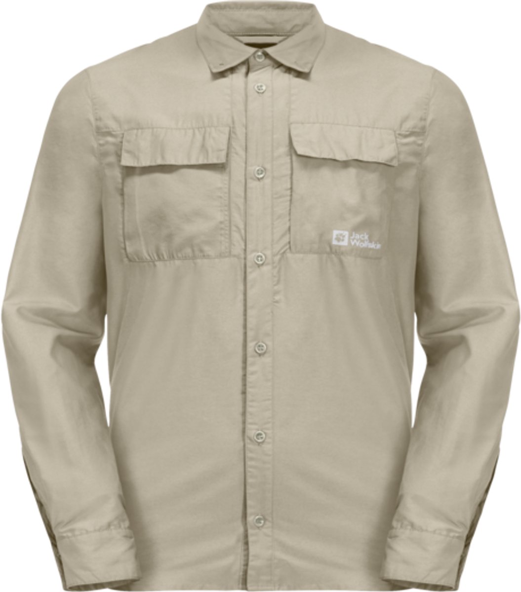 Jack Wolfskin Barrier Overhemd - Heren Lange mouw - stone
