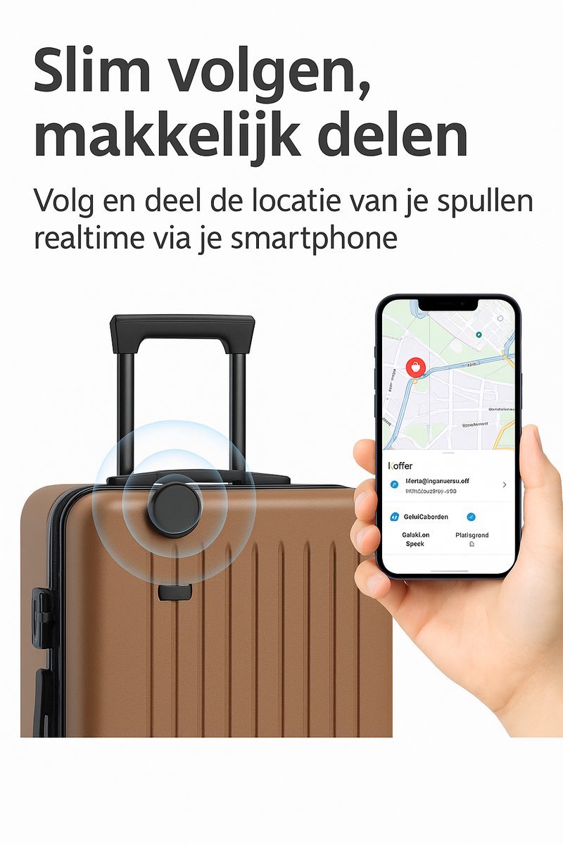 KeyFinder Android Smart Tracker Tag 4 Stuks - IP68 Waterdicht, Bluetooth Sleutelvinder, Google Find My Device