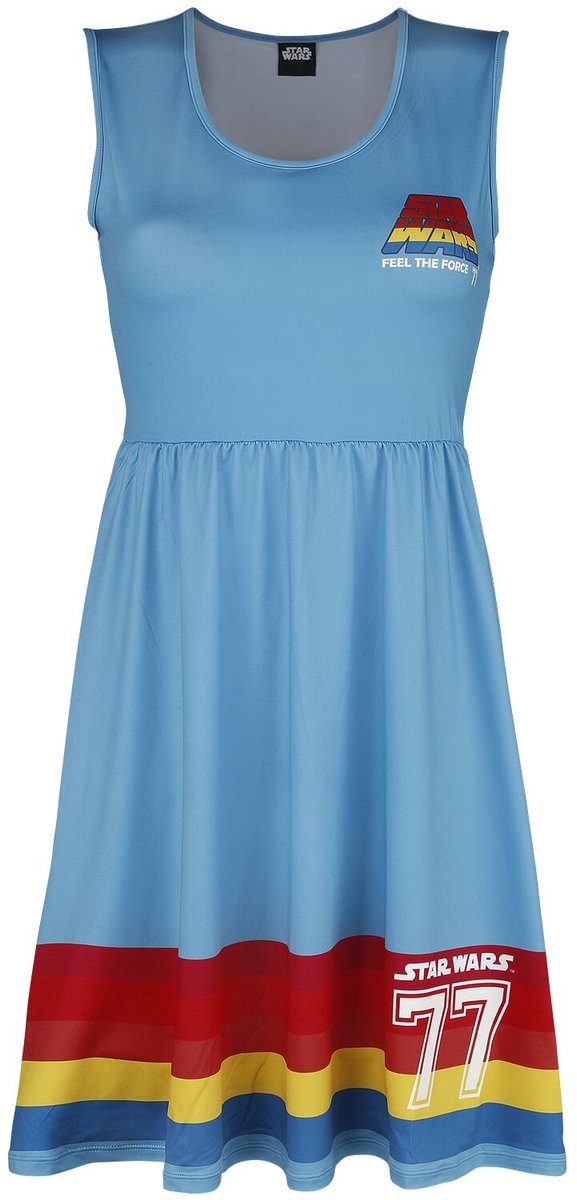 Star Wars Retro - 77 Dames Midi-jurk - blauw - M