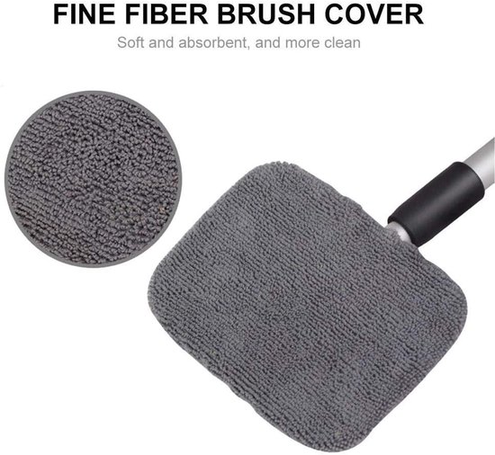 Windscreen Cleaner - Telescopic - 7 Microfiber Cloth Cover - Blinds Brushes - Window Cleaner - Auto - Huis - Keuken — afbeelding 5
