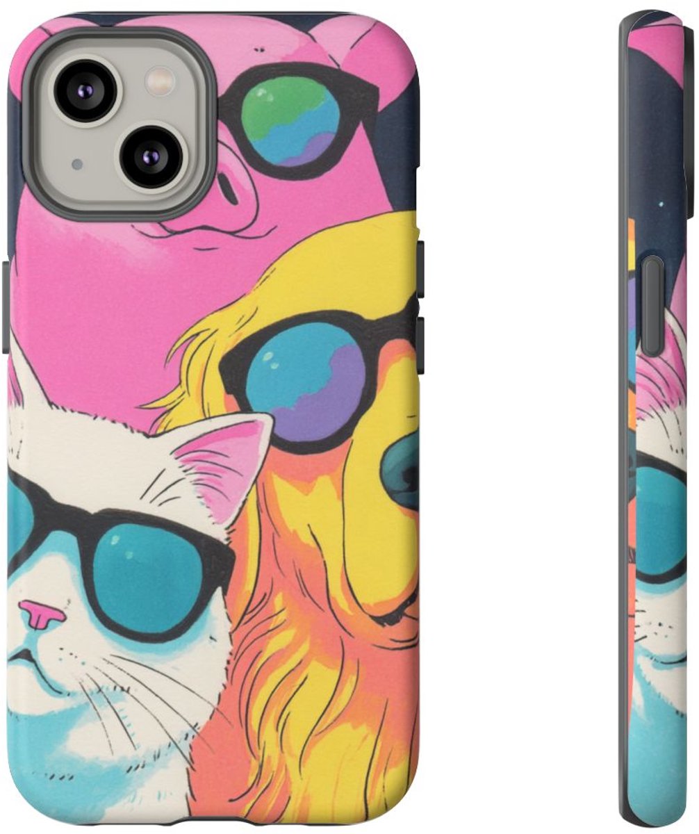 Coole Dieren met Zonnebril – Telefoonhoesje Geschikt voor iPhone 14