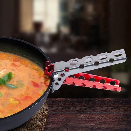 Pot Gripper - Bowl Scald Bakpan Houder - Gripper voor Thuis & Outdoor Camping Kookgerei van Merkloos	 — afbeelding 2