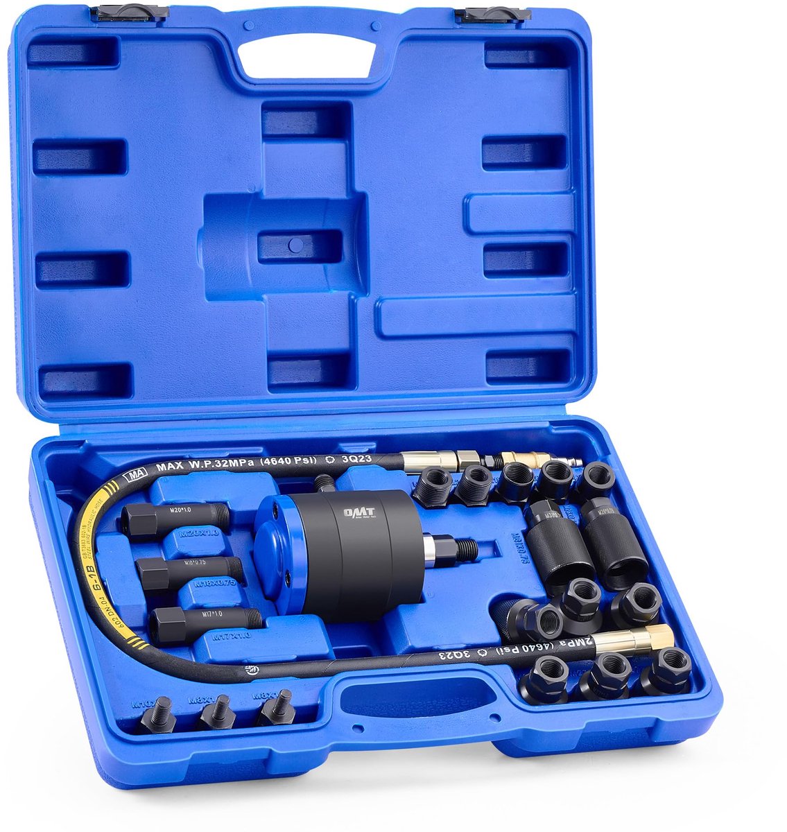 Pneumatische Injector Trekker Set - 24-delig - 5-8 Bar Luchtdruk - Met Slaghamer en 19 Adapters - Voor Dieselmotoren - Met Verlengslang en EU US Aansluiting
