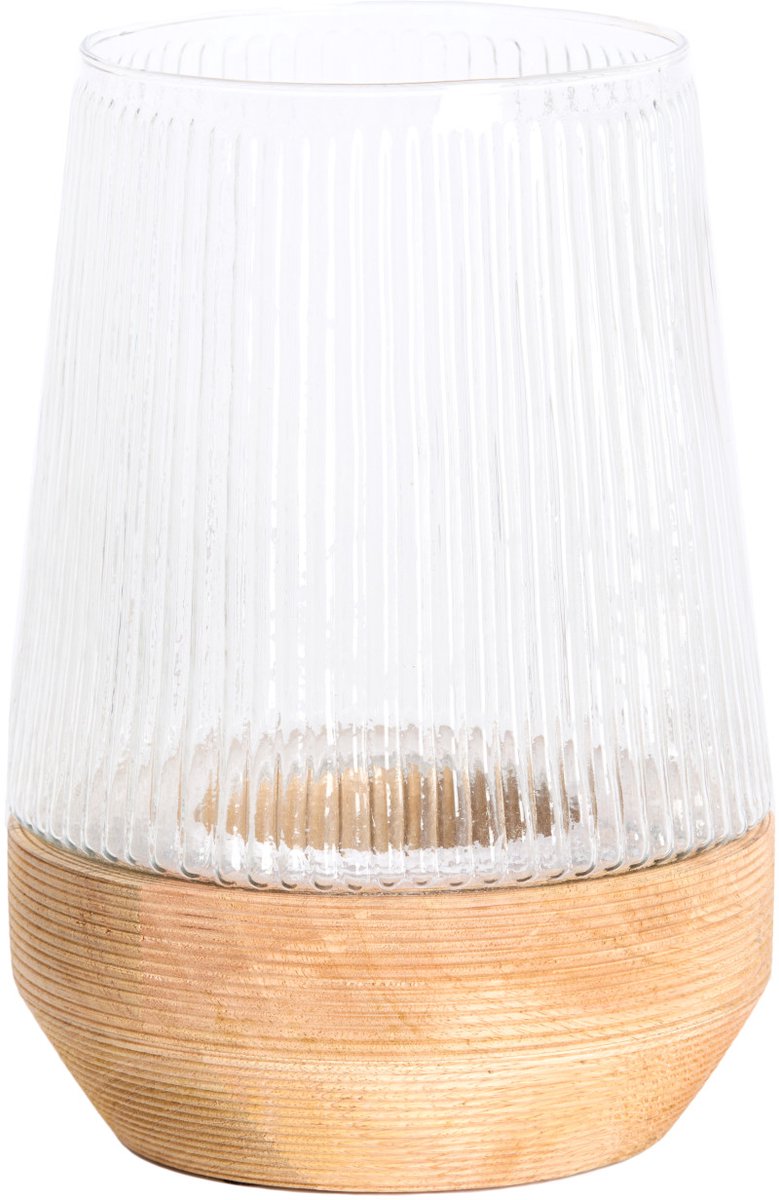 Windlicht MINAS - Ø18x26cm - Bruin
