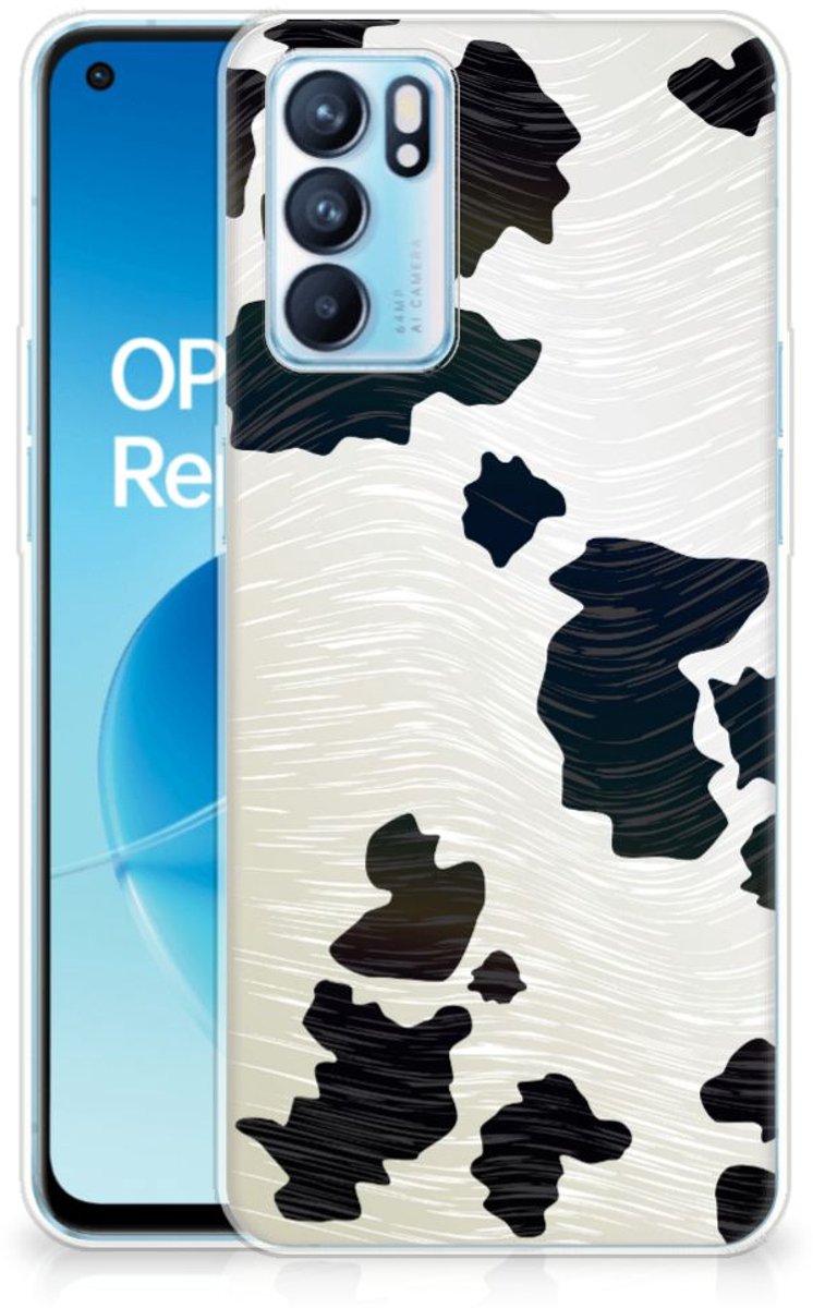 OPPO Reno 6 5G TPU Hoesje Koeienvlekken