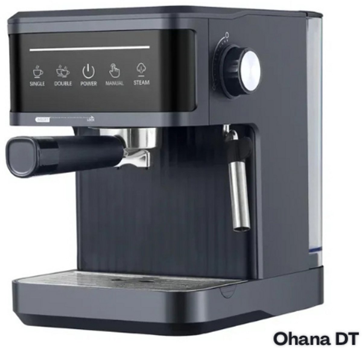 Ohana DT - Koffiezetapparaat Met Melkopschuimer - Italiaanse Espressomachine - 20 bar - Semi Automatisch - Compact & Stijlvol