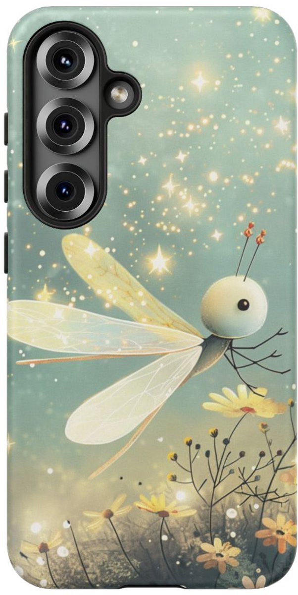 Schattige Libel met Sterren – Telefoonhoesje Geschikt voor Galaxy S25