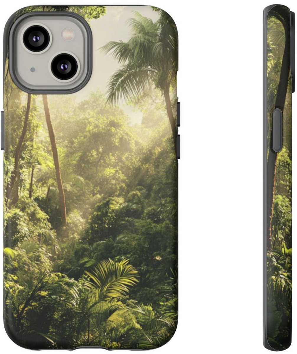 Tropisch Woudlandschap – Telefoonhoesje Geschikt voor iPhone 14