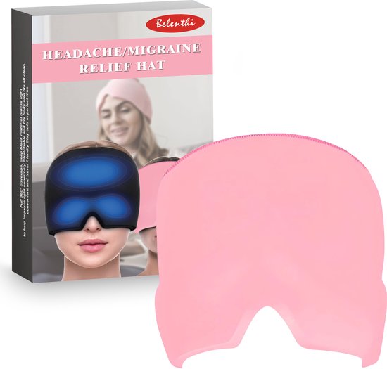 Belenthi Migraine Muts - Migraine Masker- Migraine Cap - Hoofdpijnmasker- Icepack - Coldpack