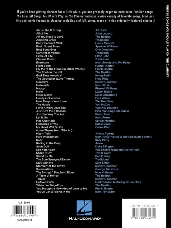 First 50 Songs You Should Play on the Clarinet
