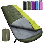 RFWR® Slaapzak voor volwassenen - Machinewasbare outdoor slaapzak 3-4 seizoenen met compressiezak - Comfortabel voor camping en wandelen