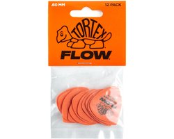 Jim Dunlop Tortex - Plectrums - Flow - 0,60 mm Oranje - Player's Pack 12 Stuks
