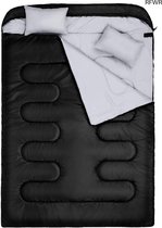 RFWR® Dubbele slaapzak voor volwassenen met kussens - Perfect voor kamperen en backpacken
