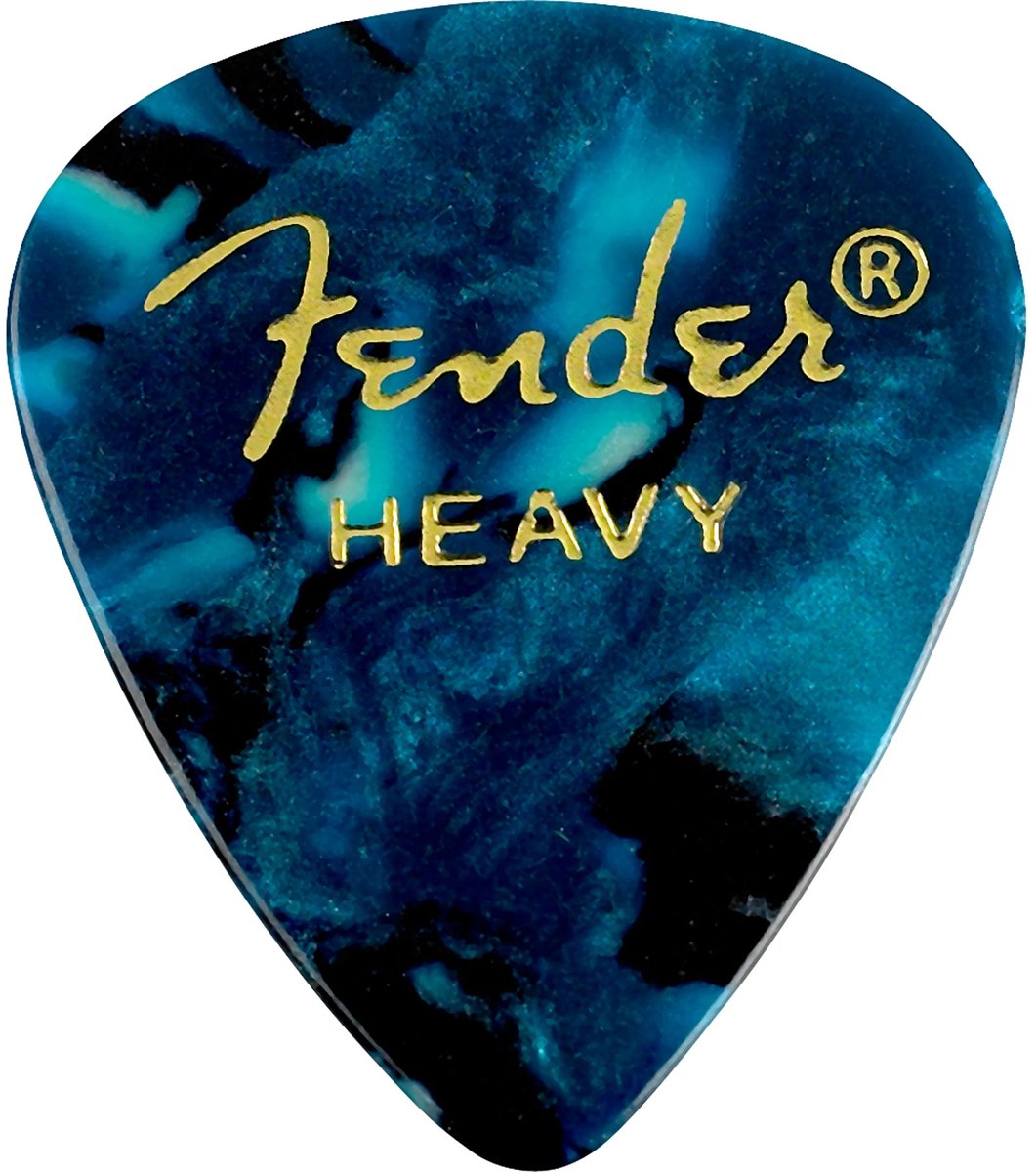 Fender Picks 351 Ocean Turq heavy 12er Set Premium Celluloid - Plectrum set