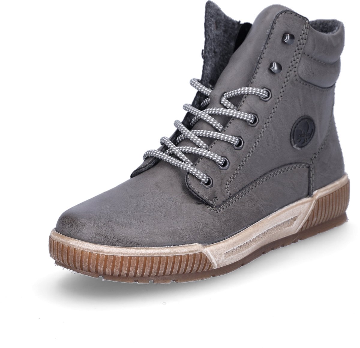 Rieker dames veterboot grijs