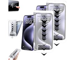 Allecto Plus - HD Anti-Peep Tempered Glas Privacy voor iPhone 16 15 14 13 12 11 Pro Max - Beschermend Schermfolie met Anti-Spionfunctie en Hoge Definitie - Krasbestendig - 15 Pro Max2*Hd
