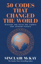 Boekomslag met de titel '50 CODES THAT CHANGED THE WORLD' en een wereldbol met een cijferwiel eromheen.