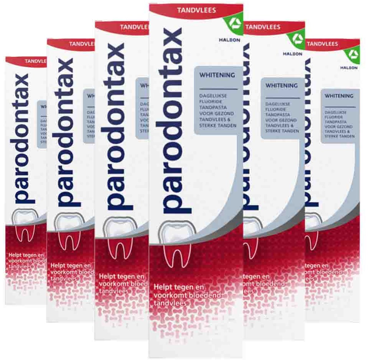6x Parodontax Tandpasta Whitening tegen Bloedend Tandvlees 75 ml