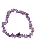 Armband van paarse amethist splitstenen, met lichte en donkere tinten.
