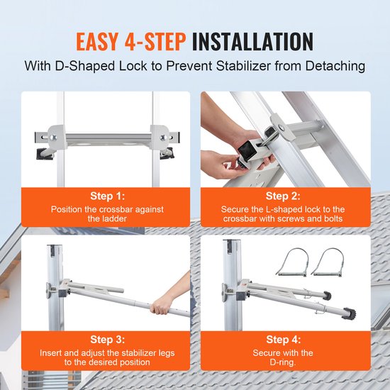 Ladder Stabilisator Accessoire Met Rubber Antislip Mat Voor Ladder Stabilisator Accessoire Met Rubber Antislip Mat Voor