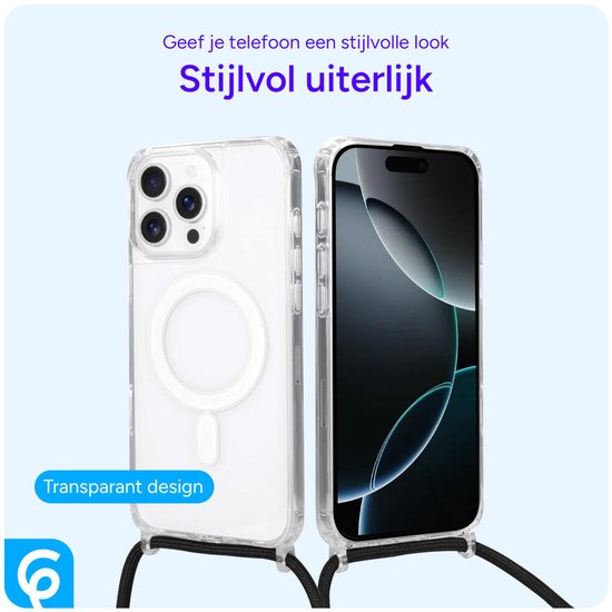 IMOSHION Backcover Met Koord Armband | Parels Geschikt Voor Iphone 16 Pro Max Telefoonhoesje Voor Apple Iphone 16 Pro Max Transparant 146590155