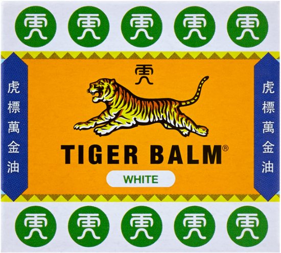Tiger Balm Wit - Tijgerbalsem - Om vrijer te ademen - Verzachtende invloed op voorhoofd en slapen - Spierbalsem - 19 gram