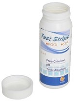 Teststrips Zwembad 100 Stuks - 6 In 1 Teststrips - Zwembad Tester Voor Ph En Chloor En Alkaliteit Zwembad Onderhoud Eenvoudige Watertester Ph Strips Test 1 Totale Chloor 2 Vrije Chloor 3 Har