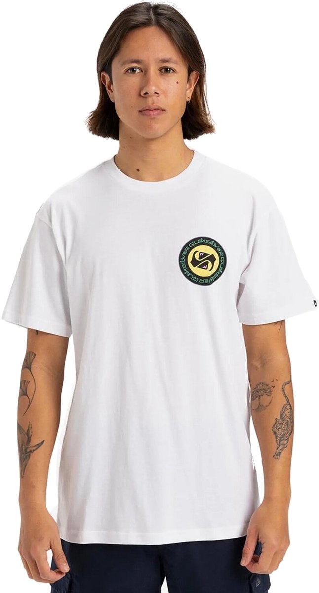 Quiksilver Circle Back Heren T-shirt Eqyzt08054-wbb0 Kleur Wit