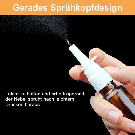 Furuising 6 Stuks 30ml Neusspray Fles, Blauw Glas Lege Neusnevel, Herbruikbare Neusnevelflessen Kleine Flessen met 8 Blanco Etiketten voor Parfum, Etherische Oliën, Zoutoplossing