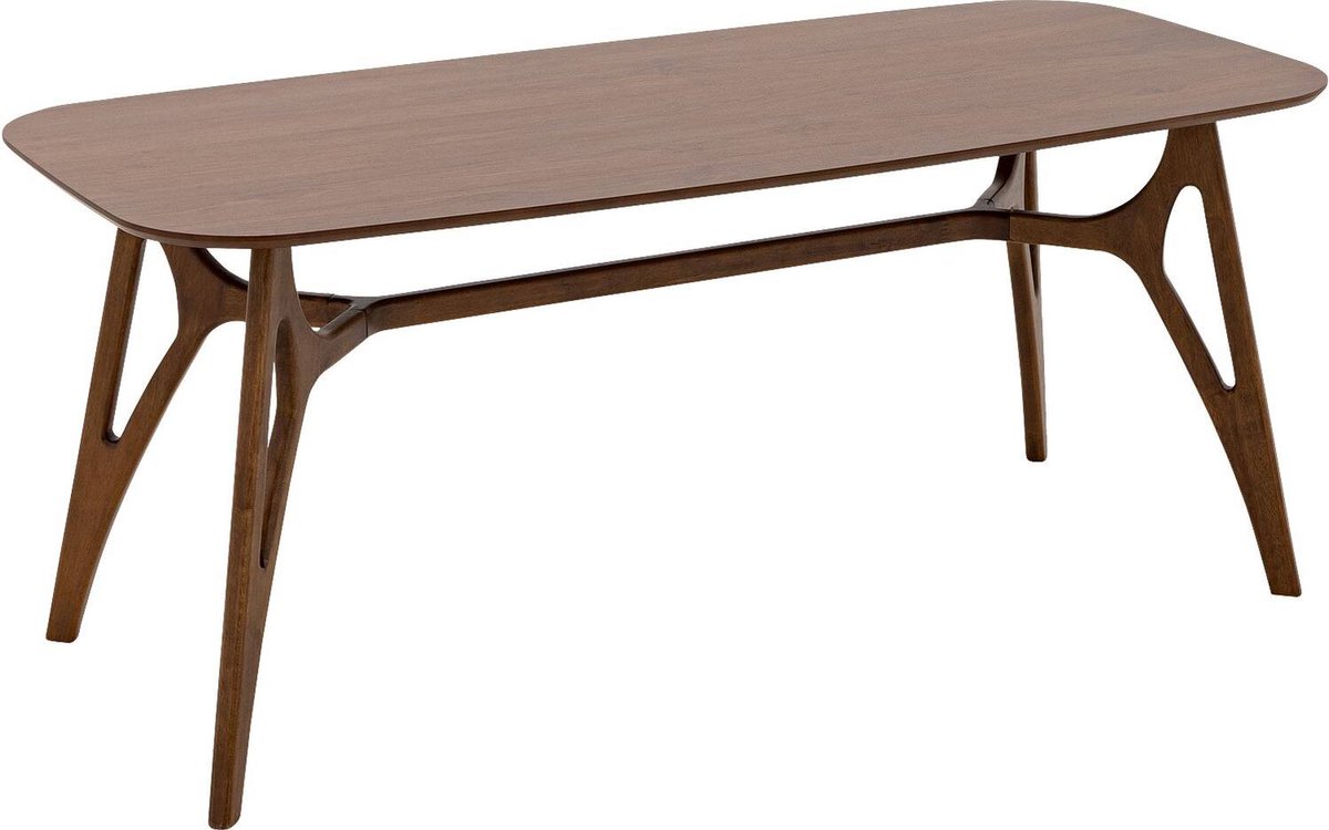 Goossens Trani Eettafel - Hout - 180 x 75 x 90 cm - Rechthoek - noten