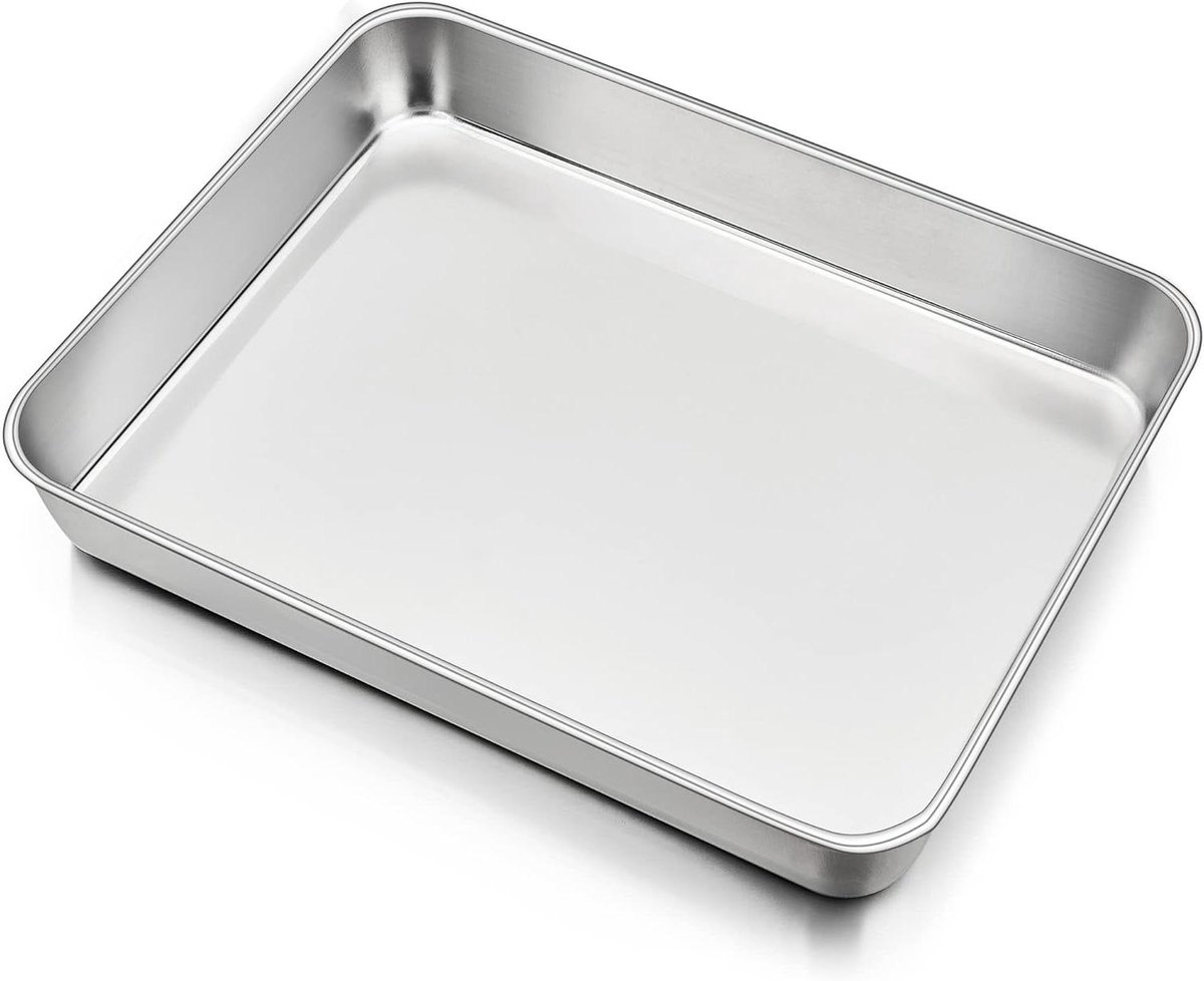 Allecto Plus - Rechthoekige Bakplaat/Ovenschaal 31 x 24 cm - Diepe Ovenplaat - Taartplaat - Bakken en Braden - Vaatwasmachinebestendig - Niet Giftig - Gezond Optie voor Ovenvorm Serveren - 5 cm diep
